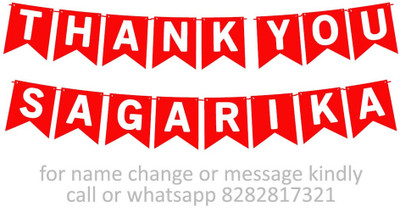 Midas Craft Thank You Sagarika M Banner 0d. Banner(10 ft, Pack of 1)