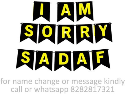 Midas Kraft Sadaf I am Sorry M Banner 0C. Banner(10 ft, Pack of 1)