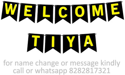 Midas Craft Welcome Tiya M Banner 10. Banner(10 ft, Pack of 1)