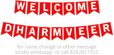 Midas Kraft Welcome Dharmveer M Banner K. Banner(10 ft, Pack of 1)