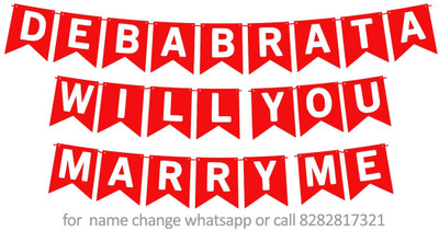 Midas Craft Will You Marry Me Debabrata Proposal M Banner 0F. Banner(10 ft, Pack of 1)