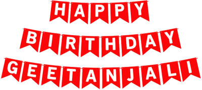 Midas Craft Happy Birthday Geetanjali_01. Pennant Banner(10 ft, Pack of 1)