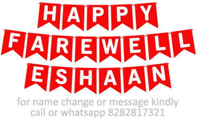 Midas Craft Happy Farewell Eshaan M Banner 09. Banner(10 ft, Pack of 1)