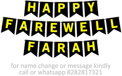 Midas Craft Happy Farewell Farah M Banner 09. Banner(10 ft, Pack of 1)