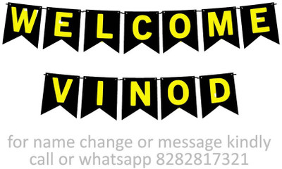 Midas Kraft Welcome Vinod M Banner K. Banner(10 ft, Pack of 1)