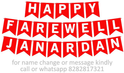 Midas Craft Happy Farewell Janardan M Banner 09. Banner(10 ft, Pack of 1)