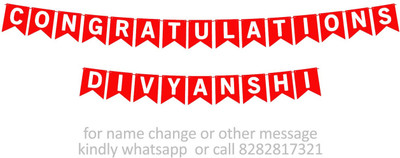 Midas Craft Congratulations Divyanshi M Banner 07. Banner(10 ft, Pack of 1)