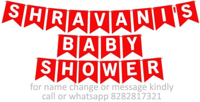 Midas Kraft Shravani's Baby Shower M Banner 0G. Banner(10 ft, Pack of 1)