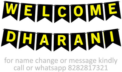 Midas Craft Welcome Dharani M Banner 10. Banner(10 ft, Pack of 1)