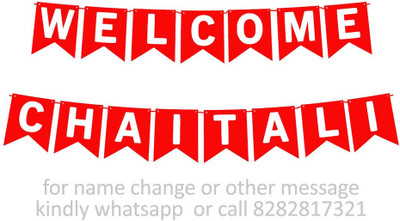 Midas Craft Welcome Chaitali M Banner 10. Banner(10 ft, Pack of 1)