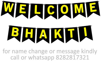 Midas Kraft Welcome Bhakti M Banner K. Banner(10 ft, Pack of 1)