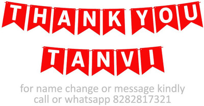 Midas Craft Thank You Tanvi M Banner 0d. Banner(10 ft, Pack of 1)