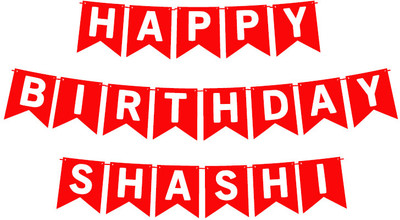 Midas Craft Happy Birthday Shashi_01. Pennant Banner(10 ft, Pack of 1)