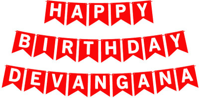 Midas Craft Happy Birthday Devangana_01. Pennant Banner(10 ft, Pack of 1)