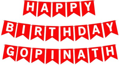 Midas Craft Happy Birthday Gopinath_01. Pennant Banner(10 ft, Pack of 1)