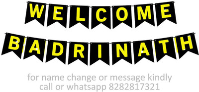 Midas Craft Welcome Badrinath M Banner 10. Banner(10 ft, Pack of 1)