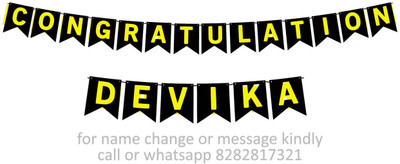 Midas Craft Congratulations Devika M Banner 07. Banner(10 ft, Pack of 1)