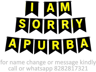 Midas Craft I am Sorry Apurba M Banner 03. Banner(10 ft, Pack of 1)