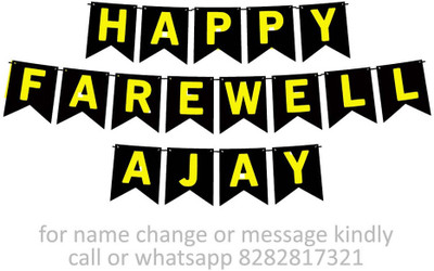 Midas Craft Happy Farewell Ajay M Banner 09. Banner(10 ft, Pack of 1)