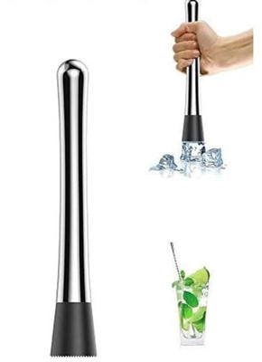 Villwin Cocktail Muddler for Mojitos,S Steel Strong Muddler to Create Refreshing Drinks Bar Set(Stainless Steel)