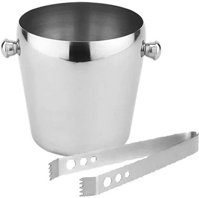 finality Stainless Steel Single Wall Ice Bucket [1200 ml], Great bar Tools 2 - Piece Bar Set(Stainless Steel)