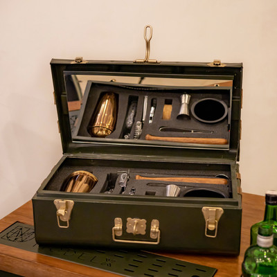 HAUS OF BARS HAUS OF BARS by SpeedX - Your Portable Personal Bar in a Box On-the-Go! 1 - Piece Bar Set(Steel)