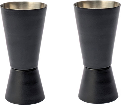Koil (2 Pcs) Matt Black Double Sided Peg Measure 30ml/60ml (Stainless Steel) 2 - Piece Bar Set(Stainless Steel)