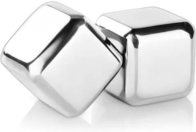 SURFNPICK Pack of 2 Whiskey Stones Wine chillers Reusable Metal ice cubes 2 - Piece Bar Set(Stainless Steel)