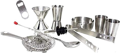 Dynore 10 pcs Bar Accessories Set 10 - Piece Bar Set(Stainless Steel)