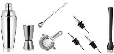 Dynore Stainless Steel 8 Pcs Multiutility Bar Set 8 - Piece Bar Set(Stainless Steel)