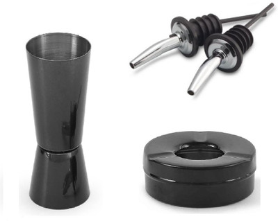 Dynore 4 Pcs Black Bar Accessories Set 4 - Piece Bar Set(Stainless Steel)