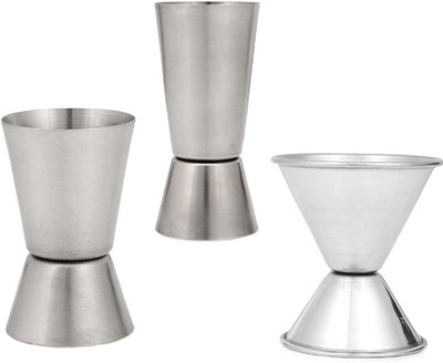Dynore Set of 3 Peg measures 3 - Piece Bar Set(Stainless Steel)
