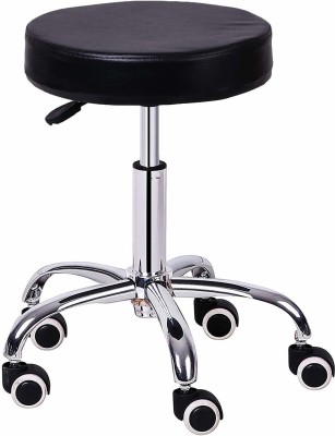 CSS Round Adjustable Height Doctor/Clinic Cafeteria stool SET OF 2 Metal Bar Stool Metal Bar Stool(Finish Color - Black, Pre-assembled)