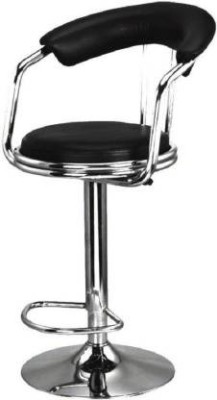 Chilli Billi Curvy Kitchen Stool/BAR Stool Metal Bar Chair(Finish Color - Black, Pre-assembled)