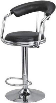 RF Bar Stool Metal Bar Stool(Finish Color - Black, Pre-assembled)