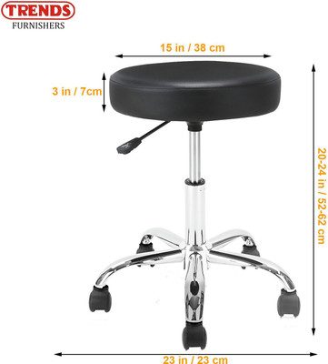 Trends Premium Quality Height Adjustable Metal Bar Stool(Finish Color - Black, DIY(Do-It-Yourself))