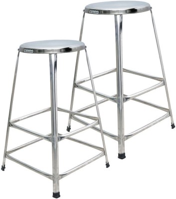 Lifetimestool Stainless steel stool 27 inch Height, SS202 Multipurpose Uses Metal Bar Stool(Finish Color - Steel, Pre-assembled)