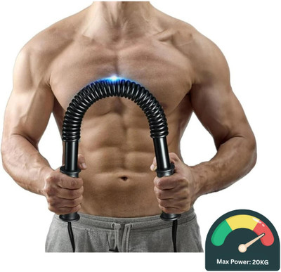 Shopeleven Power Twister Bar-Arm,Shoulder Builder Exercise,Chest, Bicep 20 KG Triceps Bar(Black)