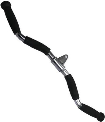 WARASPORTS Revolving EZ Curl Bar Cable Attachment with Anti-Slip Rubber Grip Multi-training Bar(Black, Silver)