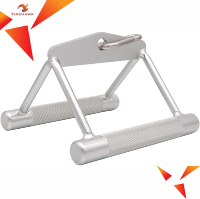 Firehawk Rowing Handle + Snap Hook, Ground Pulley Handle Machine Multi-training Bar Multi-training Bar(Silver)