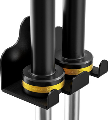 YMD Olympic Barbell Hanger, Gym Bar Wall Rack, Barbell Mount Rack, Holds Under 31mm Multi-training Bar(Black)