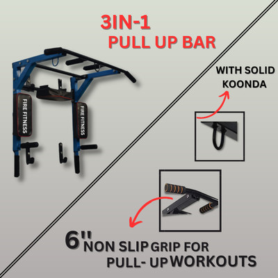 FIRE FITNESS Pull up Bar for Home with Adjustable Length Hanging 4pcs locks Pull-up Bar