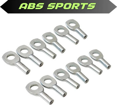 ABSSports Gym Cable Swage Eyelet for 5/6 MM Optional Gym Wire (12 PCS) (5 MM (12 Pcs.)) Weight Lifting Bar(Silver)