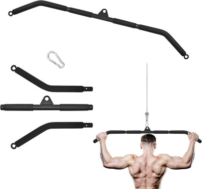 Owlix Cable Attachment for LAT Pulldown, Row, Triceps & Resistance Band Workouts Multi-training Bar(Black)