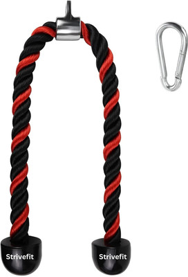 Strive Fit Rope 27–36-inch Rope Length, Pull Down Fitness Cable Triceps Bar(Red, Black)