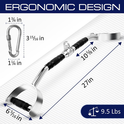 YMD LAT Pull Down Bar Attachments with D Grip Handles/Curl LAT Pulldown Multi-training Bar