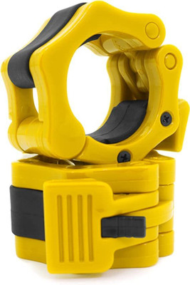 AK Fitness Olympic Lock Yellow Weight Lifting Bar(Yellow)