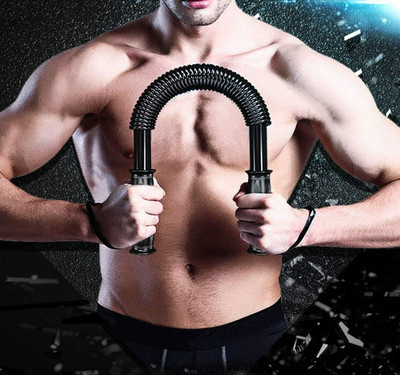 LIVOX Power Twister Bar spring chest multi training exerciser Multi-training Bar(Black)