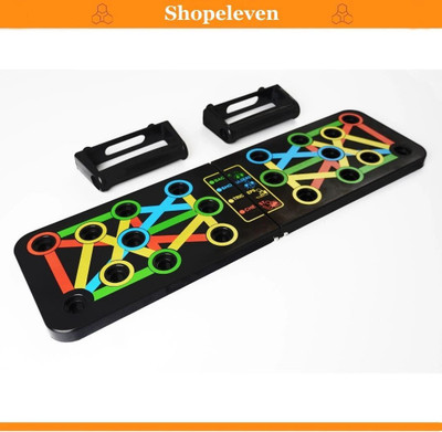 Shopeleven Portable Push Up Board System, 14-in-1 Body Building Exercise Tools Workout Push-up Bar(Black)