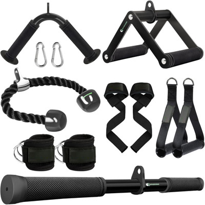 Dinetic Cable Machine Attachment LAT Pulldown Attachments Cable Machine for Home Gym Multi-training Bar